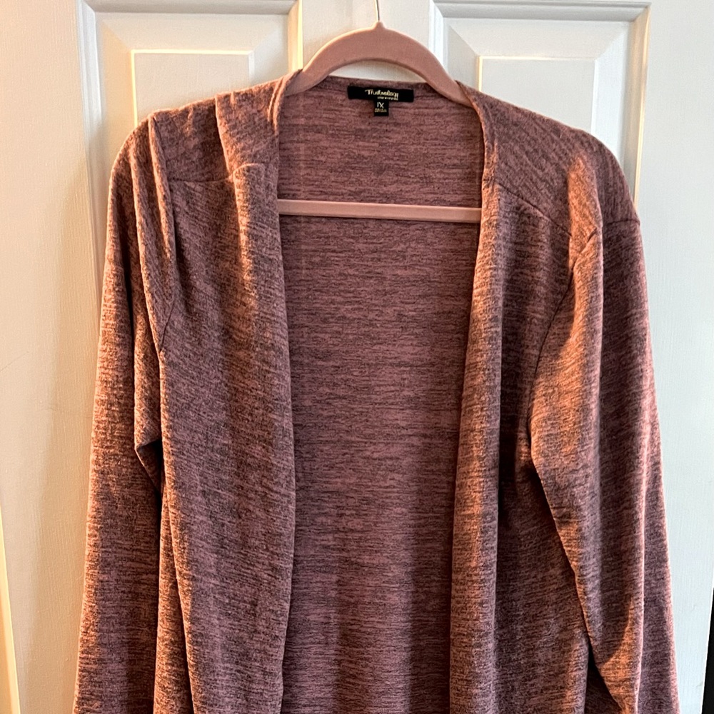Mauve mid calf cardigan